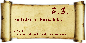 Perlstein Bernadett névjegykártya