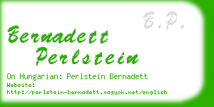 bernadett perlstein business card